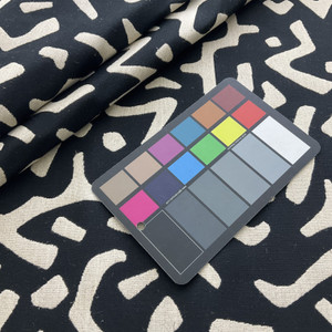 Nara Linen Jacquard Onyx | Home Decor Fabric | Abstract design in Black and Natural Tan | P Kaufmann | 54" Wide | By the Yard