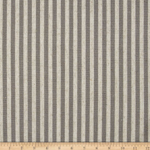 Golding by P/Kaufmann Scout Stripe Grey | Very Heavyweight Canvas Fabric | Home Decor Fabric | 55" Wide