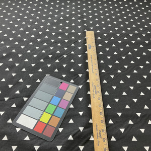 Premier Prints Triangle Black | Medium Weight Duck Fabric | Home Decor Fabric | 54" Wide