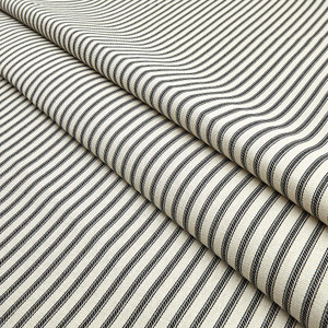 Magnolia Home Fashions Berlin Ticking Stripe Duck Ocean | Medium Weight Duck Fabric | Home Decor Fabric | 54" Wide
