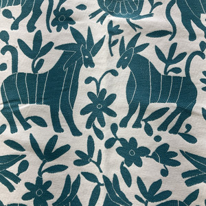 Artistry Fiesta Tribal Jacquard Teal | Very Heavyweight Jacquard Fabric | Home Decor Fabric | 55" Wide