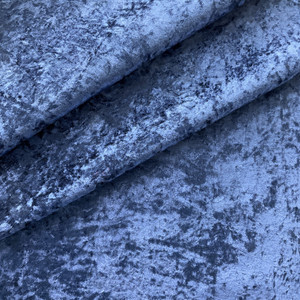 Alpine Crushed Velvet Navy | Medium Weight Velvet Fabric | Home Decor Fabric | 54" Wide