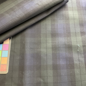 6.75 oz Waxed Canvas Watch Plaid | Medium Weight Canvas Fabric | Home Decor Fabric | 60" Wide