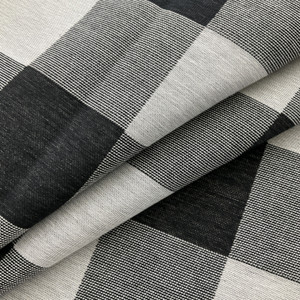Artistry Buffalo Check Jacquard Black/White | Heavyweight Jacquard Fabric | Home Decor Fabric | 56" Wide