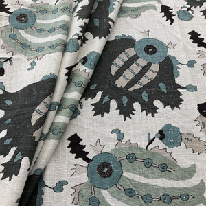 Gaston Y Daniela Kravet Outlet Home Linen Agua/Verde | Very Heavyweight Basketweave Fabric | Home Decor Fabric | 55" Wide