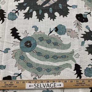 Gaston Y Daniela Kravet Outlet Home Linen Agua/Verde | Very Heavyweight Basketweave Fabric | Home Decor Fabric | 55" Wide