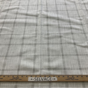 Premier Prints Modern Farmhouse Aaron Windowpane Slub Canvas French Grey | Medium Weight Canvas Fabric | Home Decor Fabric | 54" Wide