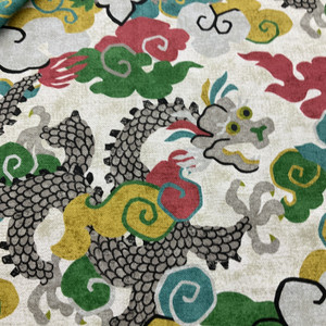 P Kaufmann Magic Dragon Firecracker | Medium/Heavyweight Duck Fabric | Home Decor Fabric | 54" Wide
