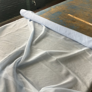 118" Sheer Voile Light Blue | Very Lightweight Voile Fabric | Home Decor Fabric | 118" Wide