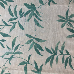 Martha Stewart Lily Pond Water Color Vine Batiste Turquoise | Very Lightweight Batiste Fabric | Home Decor Fabric | 62" Wide