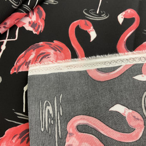 Terrasol Indoor/Outdoor Flamingo Black | Medium Weight Outdoor Fabric | Home Decor Fabric | 54" Wide