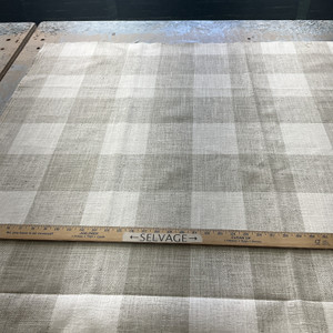 P Kaufmann Check Please Basketweave Zinc | Medium/Heavyweight Basketweave, Woven Fabric | Home Decor Fabric | 54" Wide
