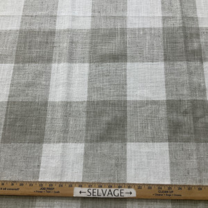 P Kaufmann Check Please Basketweave Zinc | Medium/Heavyweight Basketweave, Woven Fabric | Home Decor Fabric | 54" Wide