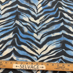 Lacefield Designs The English Room Rajasthan Blue | Medium Weight Duck Fabric | Home Decor Fabric | 54" Wide