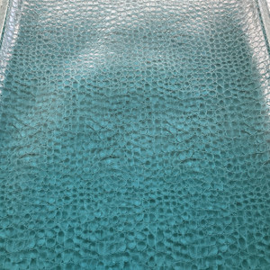 Non-Backed Crocodile Faux Leather Turquoise | Very Heavyweight Vinyl Fabric | Home Decor Fabric | 54" Wide