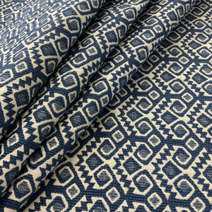 Artistry Tribal Southwest Yiska Jacquard Sapphire | Medium/Heavyweight Jacquard Fabric | Home Decor Fabric | 55.5" Wide