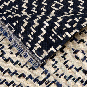 Sunbrella Fusion Capra 145600-0002 Indigo | Heavyweight Outdoor, Jacquard Fabric | Home Decor Fabric | 54" Wide