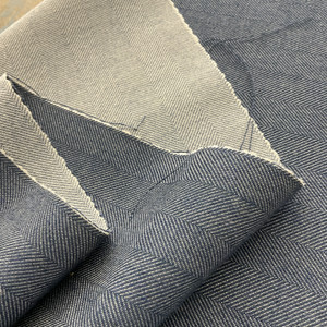 Sunbrella Fusion Switch Herringbone 40555-0009 Denim | Medium Weight Outdoor Fabric | Home Decor Fabric | 54" Wide