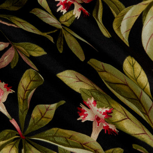 PKL Studio Orchid Valley Outdoor Ebony | Medium Weight Outdoor Fabric | Home Decor Fabric | 54" Wide