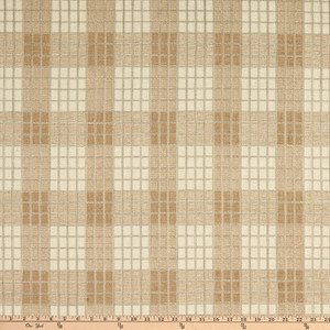 Waverly Cozy Plaid Jacquard Hemp | Very Heavyweight Jacquard Fabric | Home Decor Fabric | 54" Wide