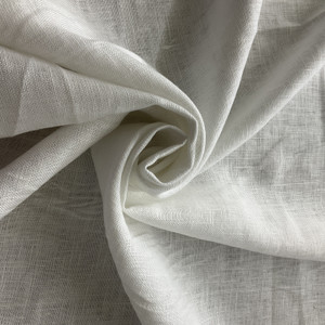 8.4 Oz Belgian 100% Linen White | Medium/Heavyweight Linen Fabric | Home Decor Fabric | 54" Wide