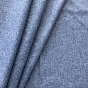 Linen Cotton Blend Twill Indigo | Medium/Heavyweight Twill Fabric | Home Decor Fabric | 54" Wide