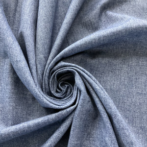 Linen Cotton Blend Twill Indigo | Medium/Heavyweight Twill Fabric | Home Decor Fabric | 54" Wide