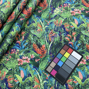 Ottertex Canvas Printed Waterproof Jungle Multi | Heavyweight Outdoor, Canvas Fabric | Home Decor Fabric | 60" Wide