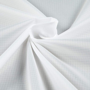 1.9 Oz. Ottertex Nylon Ripstop 70 Denier DWR White | Very Lightweight Ripstop Fabric | Home Decor Fabric | 60" Wide