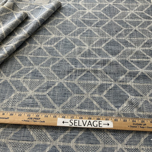 Hilary Farr Geode Jacquard Batik Blue | Very Heavyweight Jacquard Fabric | Home Decor Fabric | 56" Wide