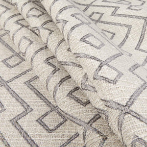 Hilary Farr Twister Jacquard Stone | Very Heavyweight Jacquard Fabric | Home Decor Fabric | 59" Wide