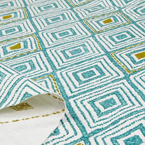 Hilary Farr Sew Fab Embroidered Basketweave Caribe | Medium/Heavyweight Basketweave Fabric | Home Decor Fabric | 58" Wide