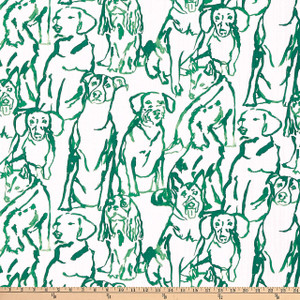 Lacefield Designs Best Friends Duck Palm | Medium Weight Duck Fabric | Home Decor Fabric | 55" Wide