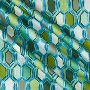 Lacefield Designs Tile Dante Peridot | Medium Weight Duck Fabric | Home Decor Fabric | 54" Wide