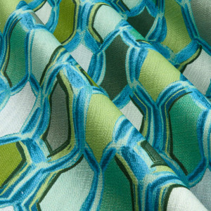 Lacefield Designs Tile Dante Peridot | Medium Weight Duck Fabric | Home Decor Fabric | 54" Wide