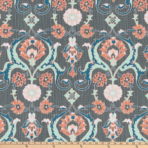 Lacefield Designs Tile Iznet Linen Mercury | Home Decor Fabric | 54" Wide