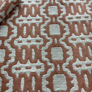 Artistry Tribal Southwest Kamkam Chenille Coral | Very Heavyweight Chenille Fabric | Home Decor Fabric | 55" Wide