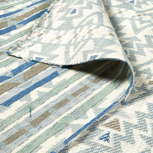 Artistry Tribal Southwest Roro Jacquard Indigo | Very Heavyweight Jacquard Fabric | Home Decor Fabric | 56.25" Wide