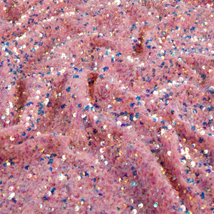 Selectra Plus Sequins Pink | Medium Weight Knit, Velvet Fabric | Home Decor Fabric | 44" Wide