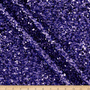 Selectra Plus Sequins Ultra Violet | Medium Weight Knit, Velvet Fabric | Home Decor Fabric | 44" Wide