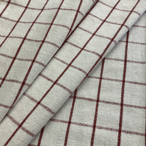 PKL Studio Weston Grid Woven Peppermint | Very Heavyweight Woven, Linen, Jacquard Fabric | Home Decor Fabric | 54" Wide