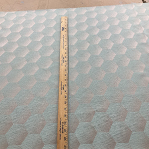 Aqua Sunbrella European HEXJ205 Hexagon Agua | Very Heavyweight Outdoor Fabric | Home Decor Fabric | 54" Wide