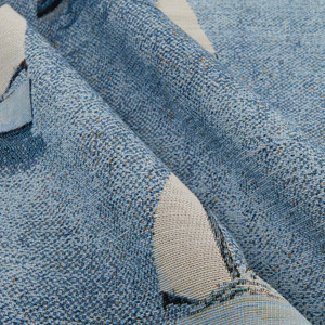 ArtCo Sailing Boat Painting Jacquard Blue | Medium/Heavyweight Jacquard Fabric | Home Decor Fabric | 55.11" Wide