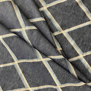 Covington Markham Embroidered Denim | Heavyweight Woven Fabric | Home Decor Fabric | 54" Wide