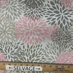 EXCLUSIVE Premier Prints Blooms Cotton Duck Baby Pink | Medium Weight Duck Fabric | Home Decor Fabric | 54" Wide