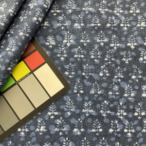 Waverly Twig Bandeau Indigo | Medium Weight Duck Fabric | Home Decor Fabric | 54" Wide