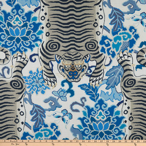 Blue Moon P Kaufmann Tiger Eye Blue Basketweave Moon | Medium/Heavyweight Basketweave Fabric | Home Decor Fabric | 54" Wide