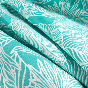 Terrasol Phoenix Palm Outdoor Woven Teal | Medium/Heavyweight Outdoor, Woven Fabric | Home Decor Fabric | 54" Wide