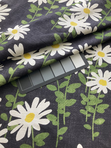 Novogratz Endless Daisies Midsummer Night | Medium Weight Duck Fabric | Home Decor Fabric | 54" Wide