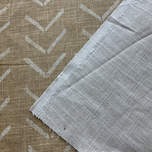 PKL Studio Bogolan Sky Linen Harvest | Medium/Heavyweight Linen Fabric | Home Decor Fabric | 54" Wide